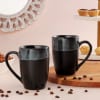 Black Stoneware Set of 2 Mugs Online