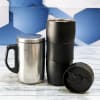 Gift Black Tumbler With Coffee Mug - Customize With Logo