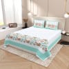 Blissful Aqua Fusion King Bedsheet Set Online