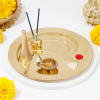 Gift Blissful Karwa Chauth Golden Pooja Thali Hamper