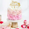 Gift Blissful Ombre Rose Anniversary Cake (250 Grams)