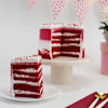 Shop Blissful Red Velvet Cake With Pink Gerberas Bouquet