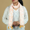 Block Printed Cotton Stole with Tassels Online