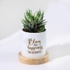 Bloom With Happiness Haworthia Succulent With Personalized Planter Online