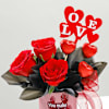 Buy Blooming Heart Personalized Mug Arrangement