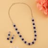 Buy Blue And White CZ Necklace Set