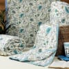 Blue Floral Jaipur Block Print Single Bed Quilt Online