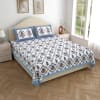 Blue Glory Double Bedsheet And Pillow Cover Set Online