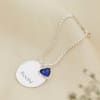 Gift Blue Heart Personalized Ladies Wristwatch Charm