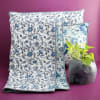 Blue Jaipuri Double Bed Linen Set Online
