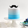 Blue Ombre Moustache Cake (500 g) Online