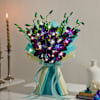 Blue Orchid Bouquet With Lights Online