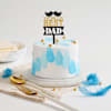 Gift Blue Petals Father's Day Cake (300 Gms)
