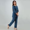 Buy Blue Striped Rayon Loungewear Set