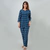 Blue Striped Rayon Loungewear Set Online