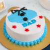 Gift Bluetiful Bow Cream Cake For Dad (1 kg)