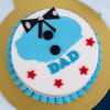 Bluetiful Bow Cream Cake For Dad (1 kg) Online