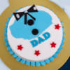 Gift Bluetiful Bow Cream Cake For Dad( Half kg)