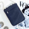Buy Boho Blue Mobile Sling Jute Bag