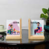 Gift Book Nook Personalized Wooden Bookends