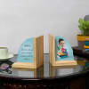 Buy Bookworm Gal Personalized Wooden Bookends