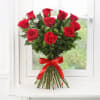 Gift Bouquet of 10 Red Roses with Chocolate Cake (Half Kg)
