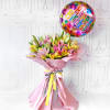 Bouquet of Assorted Lilies with Birthday Balloon Online