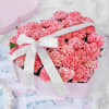 Bouquet of Pink Carnations in Heart-shaped Box Online