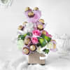 Bouquet Of Playful Pink Roses With  Hazelnut Truffles Online