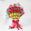 Gift Bouquet of Red and Yellow Roses