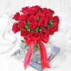 Buy Bouquet of Red Roses in Globe Vase (20 stems)