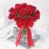 Bouquet of Red Roses in Globe Vase (20 stems) Online