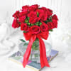 Bouquet of Red Roses in Globe Vase (20 stems) Online