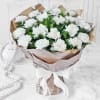 Gift Bouquet of White Carnations (20 stems)