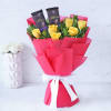 Gift Bouquet of Yellow Roses with 2 Cadbury Bournville