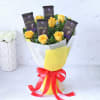Bouquet of Yellow Roses with 4 Cadbury Bournville Online
