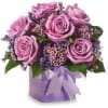 Box Arrangement of 10 Purple Roses Online
