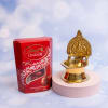 Brass Laxmi Carved Diya with Lindt Chocolate Online