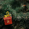 Shop Bright And Merry Red Gift Box Christmas Tree Ornaments - Set Of 4