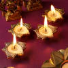 Gift Bright Lights Metal Diyas for Diwali