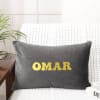 Gift Bro To Bruh Personalized Velvet Cushion - Grey