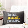 Bro To Bruh Personalized Velvet Cushion - Grey Online