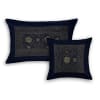 Buy Brocade Silk Patchwork Bedcover - Blue (Set of 5)