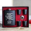 Buy Brother Personalized Hip Flask And Shot Glasses Set