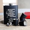 Gift Brother Personalized Hip Flask And Shot Glasses Set