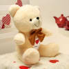 Gift Brown Bow Tie Teddy Bear With Personalized Heart Panel