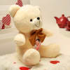 Gift Brown Bow Tie Teddy Bear With Personalized Heart Panel