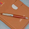 Gift Brown DIary And Pen Set - Customized With Logo And Name