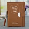 Brown Personalised Diary with Pen Online