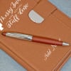 Gift Brown Personalized Diary with Pen